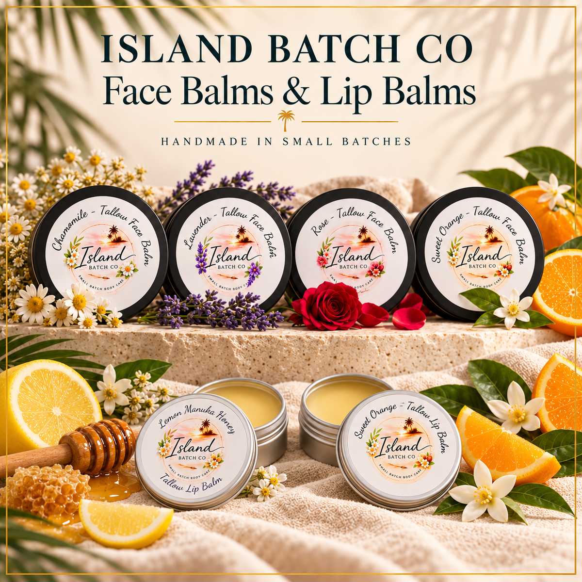 Tallow Face Balm and Lip Balms