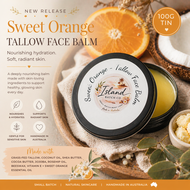 Sweet Orange – Tallow Face Balm